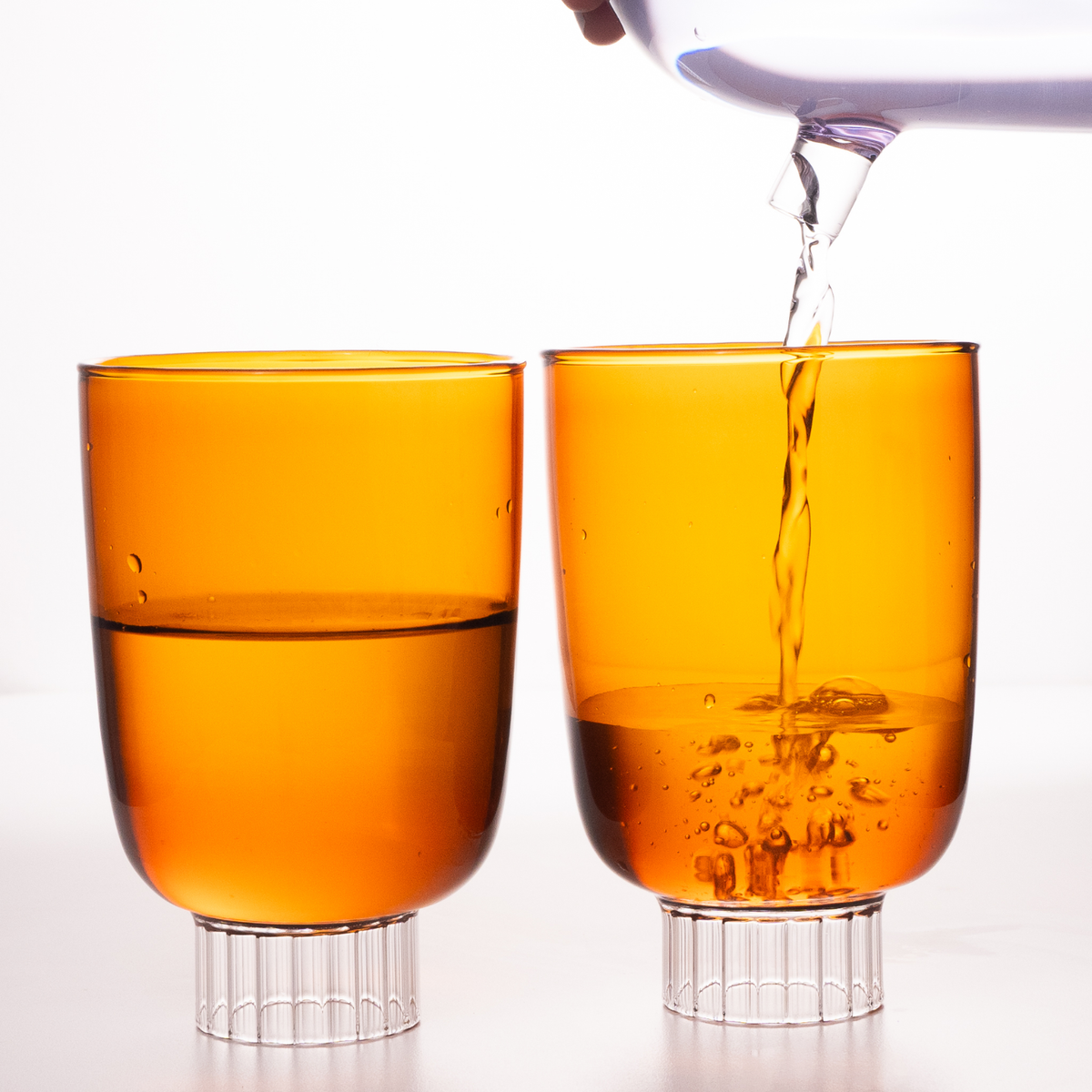 amber stemless wine glasses
