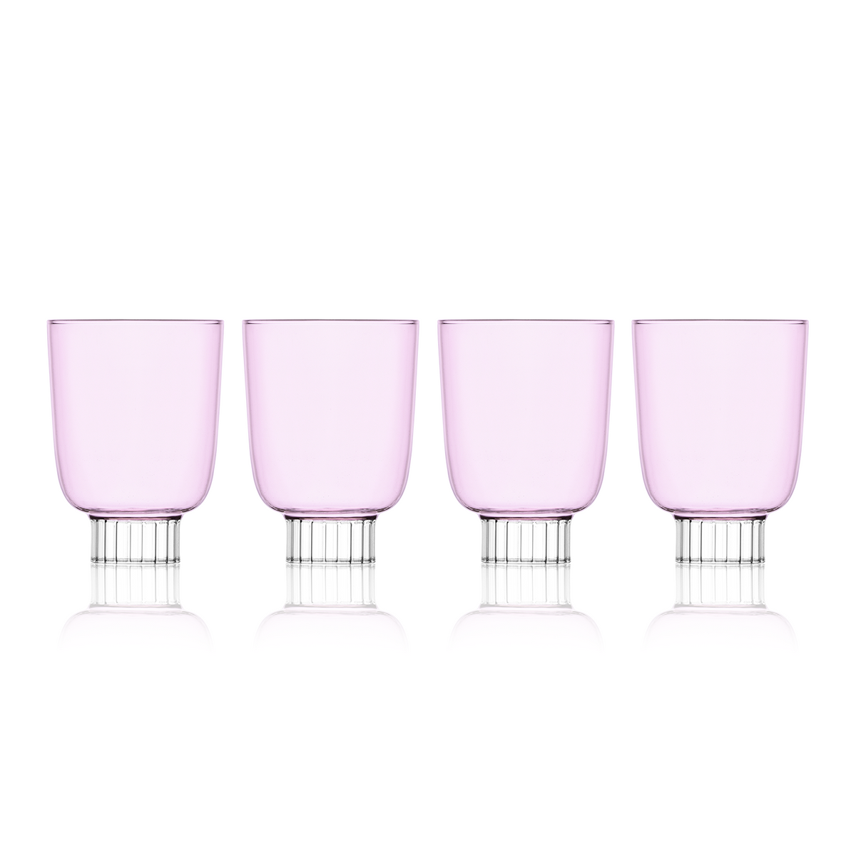Set-of-four blush pink colored wine glasses. Sprezz colored stemware - Set of 4 Pink