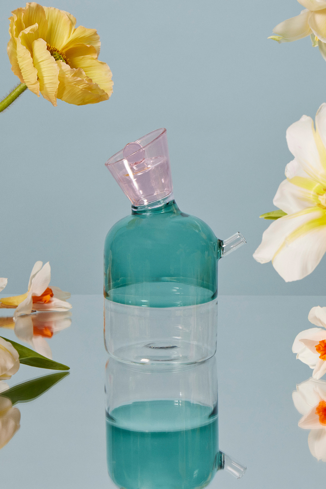 SPREZZ Whimsical Oil Bottle in Teal | Elegant Oil Dispenser